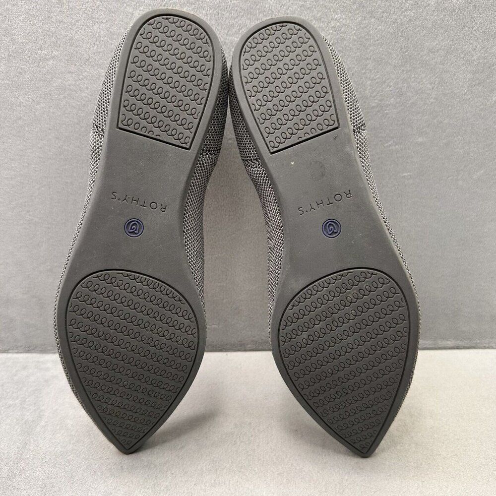 Rothy’s The Point Womens Size 7.5 Flats Birdseye Gray Knit Comfort Casual - Picture 9 of 17